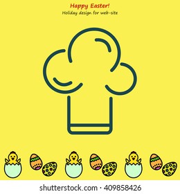 Web line icon. Chef hat