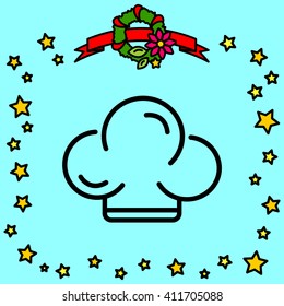 Web line icon. Chef hat