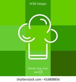 Web line icon. Chef hat