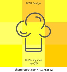 Web line icon. Chef hat