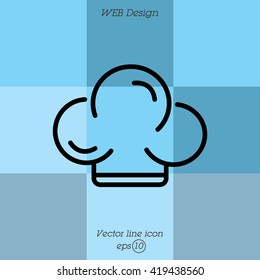Web line icon. Chef hat