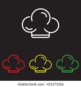 Web line icon. Chef hat