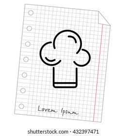 Web line icon. Chef hat