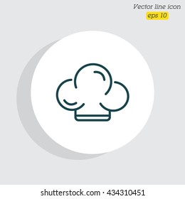 Web line icon. Chef hat
