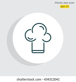 Web line icon. Chef hat