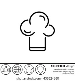 Web line icon. Chef hat