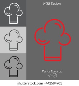 Web line icon. Chef hat