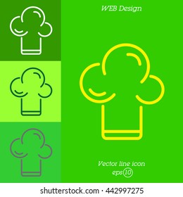 Web line icon. Chef hat