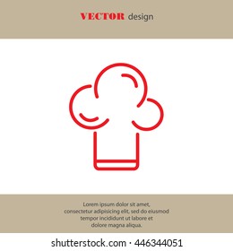 Web line icon. Chef hat