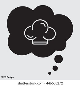 Web line icon. Chef hat