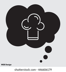Web line icon. Chef hat