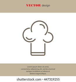 Web line icon. Chef hat