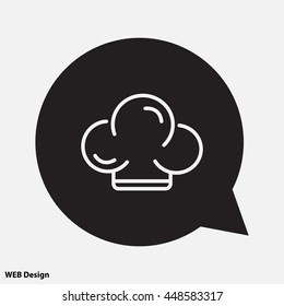 Web line icon. Chef hat