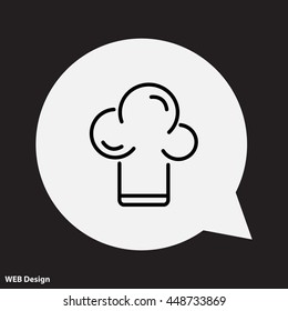 Web line icon. Chef hat