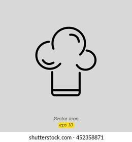 Web line icon. Chef hat