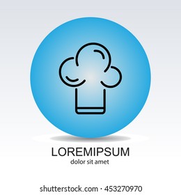 Web line icon. Chef hat