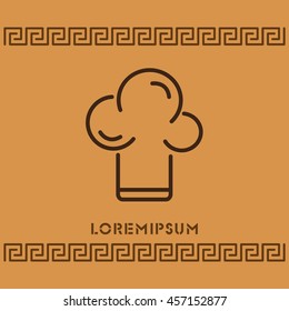 Web line icon. Chef hat