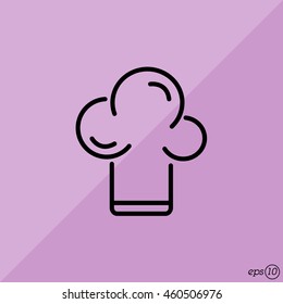 Web line icon. Chef hat