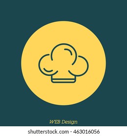 Web line icon. Chef hat