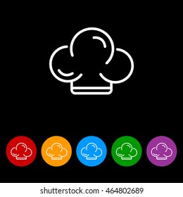 Web line icon. Chef hat