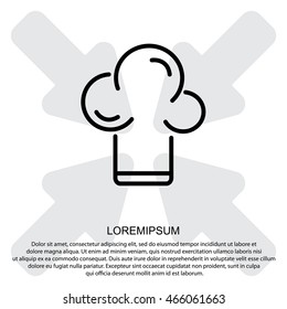 Web line icon. Chef hat
