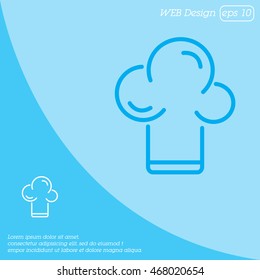 Web line icon. Chef hat