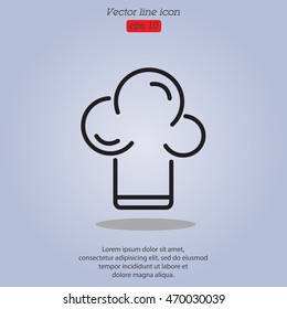 Web line icon. Chef hat