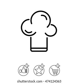 Web line icon. Chef hat