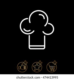 Web line icon. Chef hat