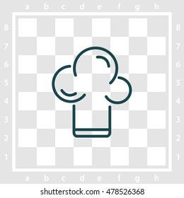 Web line icon. Chef hat