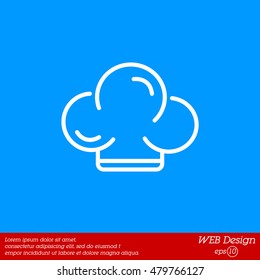Web line icon. Chef hat