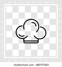 Web line icon. Chef hat