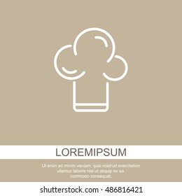 Web line icon. Chef hat