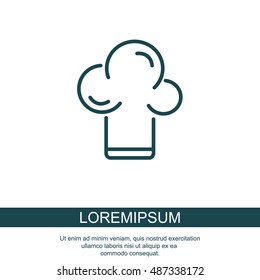 Web line icon. Chef hat