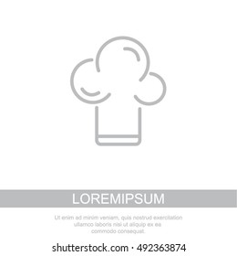 Web line icon. Chef hat