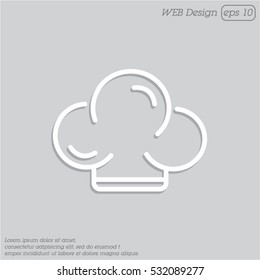 Web line icon. Chef hat