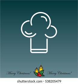 Web line icon. Chef hat