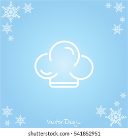 Web line icon. Chef hat