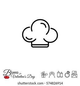 Web line icon. Chef hat