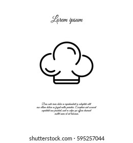 Web line icon. Chef hat