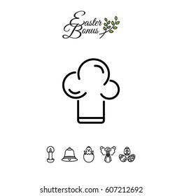 Web line icon. Chef hat