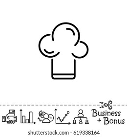 Web line icon. Chef hat