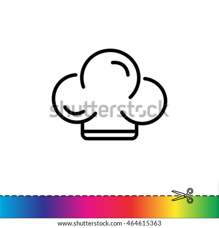 Web line icon. Chef hat