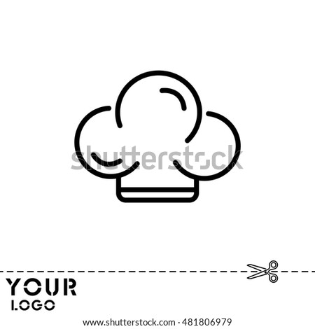 Web line icon. Chef hat