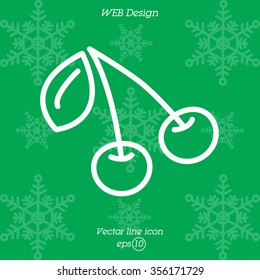 Web line icon. Cherry