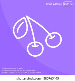 Web line icon. Cherry
