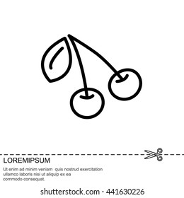 Web line icon. Cherry