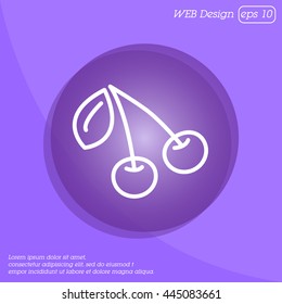 Web line icon. Cherry