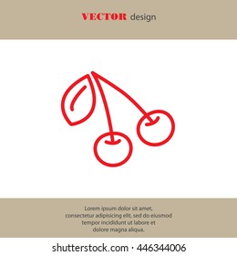 Web line icon. Cherry