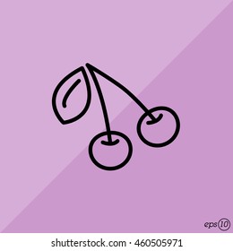 Web line icon. Cherry